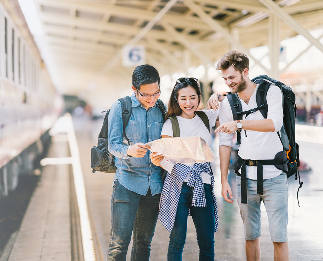 旅行者の交流